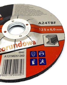 ДИСК ШЛИФОВАЛЬНЫЙ ПО МЕТАЛЛУ 125 ММ 6,0 ММ СТАЛЬ ПРОЧНАЯ