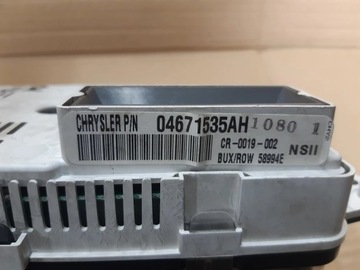 CHRYSLER CRUISER PŘÍSTROJOVÁ DESKA BUDÍKY 04671535AH
