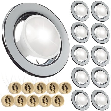10x OCZKO SUFITOWE LED OCZKO LED OKRĄGŁA OPRAWKA OPRAWA LED SUFITOWA GU10