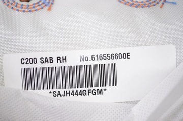 SSANGYONG KORANDO 2017 PŘEDNÍ STRANA PRAVÁ ULOŽENÍ VZDUCHOVÁ AIRBAG SEDADLA