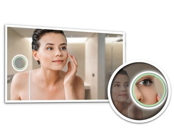 Зеркало LED 110x80, пескоструйная обработка - BOSTON -