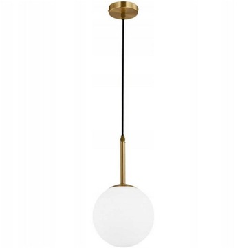 LAMPA SUFITOWA WISZĄCA KULA MLECZNA SZKLANA GOLD APP431