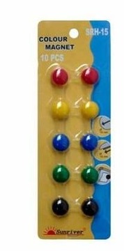 MAGNESY DO TABLIC SUCHOŚCIERALNYCH 10 SZTUK 15mm MIX KOLORÓW Argo x 5 opak