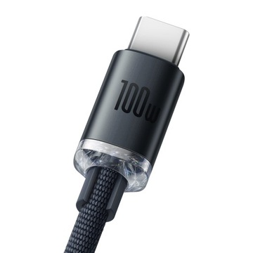 WZMACNIANY KABEL PRZEWÓD BASEUS USB USB-C 100W 6A 1.2M SZYBKIE ŁADOWANIE QC