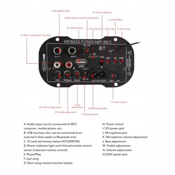 Двойная плата сабвуфера Bluetooth DIY 220 В 12 В