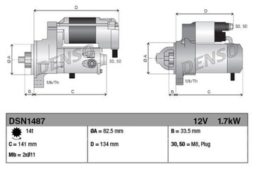 DENSO DSN1487 - STARTÉR / SUBARU