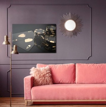 Obraz Na Płótnie do salonu pokoju Czarne Żetony Canvas 90x60