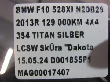 BMW F10 F11 ZRCÁTKO PRAVÉ Z VLOŽKY 354 TITANSILBER FOTOCHROM 7321812