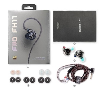 FIIO FH11 SŁUCHAWKI DOKANAŁOWE MONITORY ODSŁUCH HYBRYDOWE 1DD + 1BA HI-RES