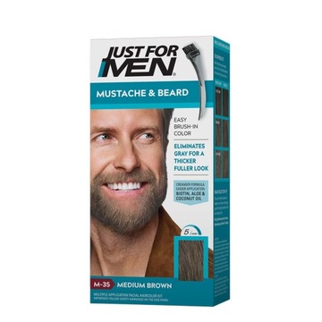 Средство для удаления серой краски для бороды Just For Men M35, средний коричневый + аппликатор