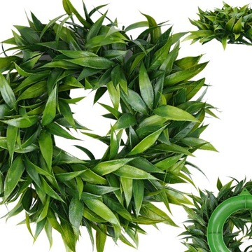 WIANEK RUSKUS GĘSTY DO POWIESZENIA NA DRZWI 35 cm SZTUCZNE LIŚCIE KWIATY