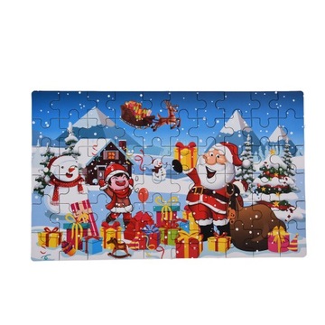 Puzzle świąteczne Prosta zabawa Puzzle dla dzieci Typ śniegu Puzzle