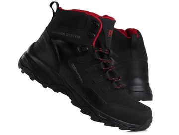 Buty męskie DK Noris 8123 Wodoodporne BLK/RED SOFTSHELL