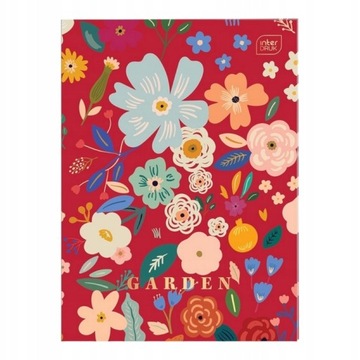 Zeszyt A4 96 k w kratkę Soft Touch GARDEN Kwiaty