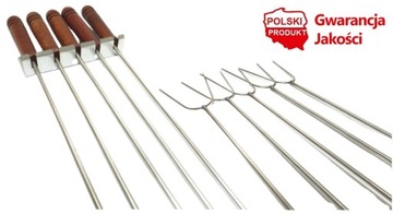 WIDEŁKI KIJE NIERDZEWNE 145cm 5 SZT. Z WIESZAKIEM