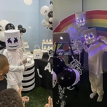 DJ MASK СВЕТОДИОДНЫЙ КАПЮШОН ИЗ ПЕНЫ ЗЕФИРА, ОСВЕЩАЮЩИЙ МАСКИ НА ХЭЛЛОУИН