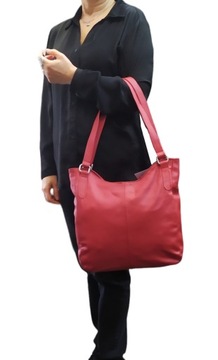 Torebka damska shoperka worek do pracy szkoły wyjazd duża skórzana torba
