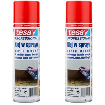 TESA Klej w sprayu spreju tapicerski 500 ml x 2
