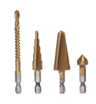 WIERTŁA UNIWERSALNE Z UCHWYTEM HEX ZESTAW 4 SZT