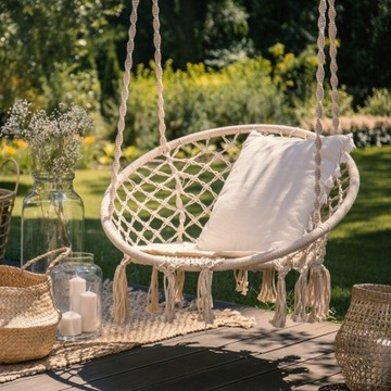 ПОДВЕСНОЙ СТУЛ БОХО КАЧЕЛЯ ГНЕЗДО АИСА ДЛЯ ДОМАШНЕГО САДА 80 XXL