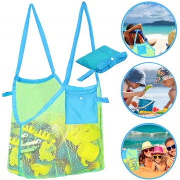 ПЛЯЖНАЯ СЕТКА ИГРУШКИ ПОКУПКА ПЛЯЖНАЯ СУМКА БОЛЬШАЯ ЛЕГКАЯ СУМКА XXL