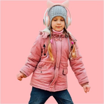 НАУШНИКИ CAT EAR ДЛЯ ДЕТЕЙ БЕСПРОВОДНЫЕ BLUETOOTH LED RGB CAT EARS