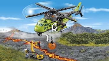 LEGO CITY 60123 Вертолет для доставки вулкана Описание