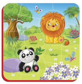 PUZZLE MAGNETYCZNE PIANKOWE ZOO od 3 LAT MIĘKKIE
