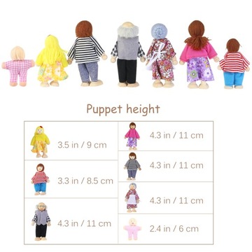 ДЕРЕВЯННЫЕ ИГРОВЫЕ КУКЛЫ СЕМЕЙНЫЕ КУКЛЫ ДЛЯ ДЕТЕЙ