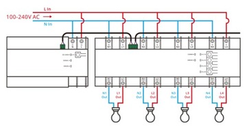 Интеллектуальный переключатель Sonoff SPM-4Relay 4x20A