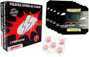 SILNA PUŁAPKA KLEJOWA PRZECIW PLUSKWOM LEP NA PLUSKWY PRUSAKI PANKO 5 sztuk