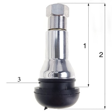 КЛАПАН КЛАПАН ДЛЯ СТАЛЬНЫХ И АЛЮМИНИЕВЫХ КОЛЕС TR 413 AC 1 ШТ. STIX