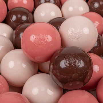 KiddyMoon kolorowe KULKI PIŁECZKI 7cm Zestaw 50