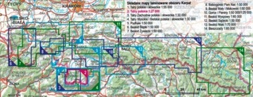 ТУРИСТИЧЕСКАЯ КАРТА ТАТРАС ЛАМИНИРОВАННАЯ КАРТА КОМФОРТ 1:27 EXPRESSMAP