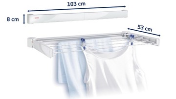 НАСТЕННАЯ СУШИЛКА, БЕЛЫЙ МЕТАЛЛ, 3 М