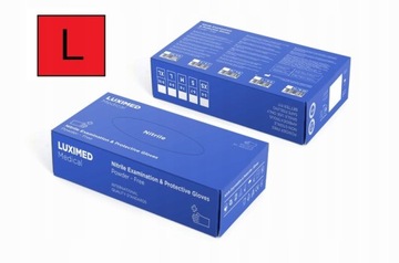 Rękawiczki jednorazowe nitrylowe Luximed Medical r. L 100 szt.