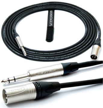 Przewód do monitorów studio odsłuchu JACK XLR 8M