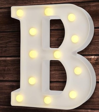 Dekoracja LED B bemece LED Letter Lights Alfabet