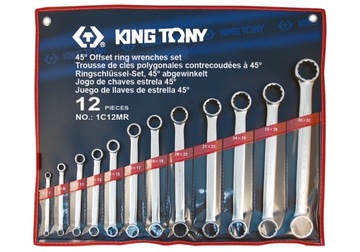 Klucze PŁASKIE OCZKOWE PROSTE 12s 6-32mm KING TONY