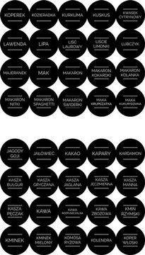 200 наклеек со специями LABELS для баночек, самоклеящиеся и водонепроницаемые.