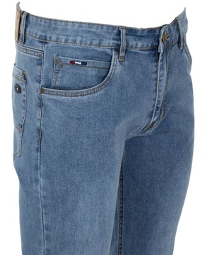 Spodnie jeansy jasno-niebieskie BAWEŁNIANE ELASTYCZNE DŻINSY LETNIE W36