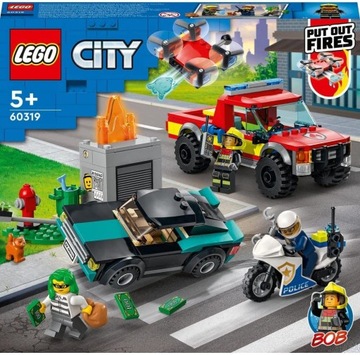KLLEGO CITY AKCJA STRAŻACKA I POLICYJNY POŚCIG 60319 ZABAWKA DLA CHŁOPCA ==