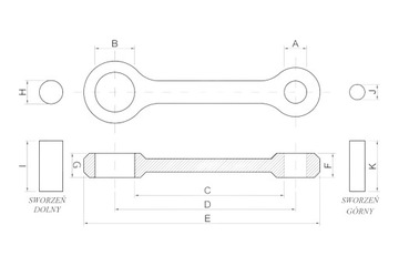 Шатун ProX KTM EXC 300 90-03
