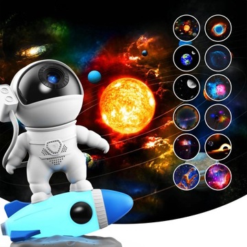 Projektor Gwiazd Lampka Nocna LED USB Planetarium 13x Dysk Planety 4K HD