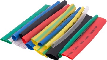 Zestaw rurek termokurczliwych różne rozmiary od 4/2 do 10/5 mm 24 szt