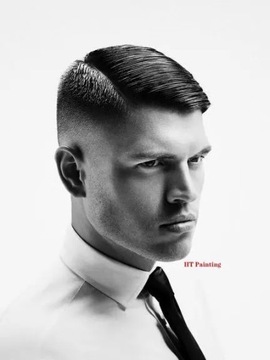 Plakat na płótnie Modelka męska stylizacja włosów