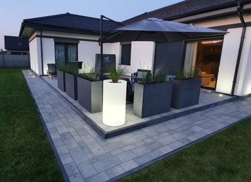 Donica betonowa Blok 100x30x80 Biały impregnacja