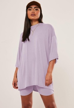 LUŹNY T-SHIRT KOLARKI FIOLET MISSGUIDED 34