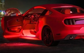 СВЕТОДИОДНАЯ ЛЕНТА ДЛЯ АВТОМОБИЛЕЙ RGB ОСВЕЩЕНИЕ 5050 ДИСТАНЦИОННОЕ ПРИЛОЖЕНИЕ BLUETOOTH