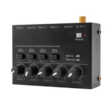 Ultra Low Noise 4 Channel Line Stereo Mixer 4
